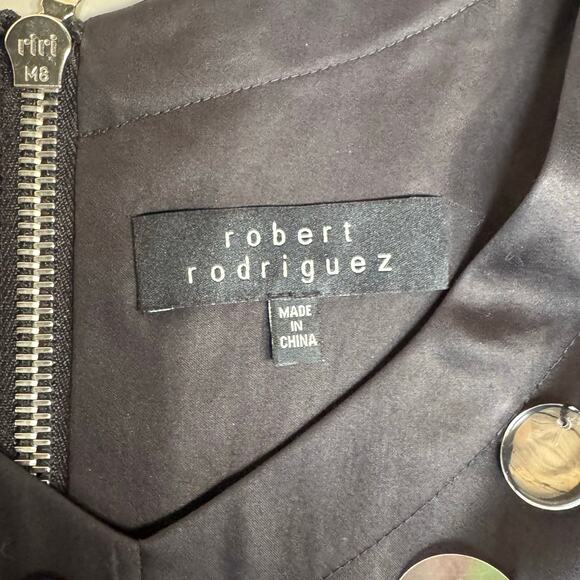 Robert Rodriguez LBD Holidy Party Embellished Dress Women Size 4 Black Silver - Picture 14 of 16